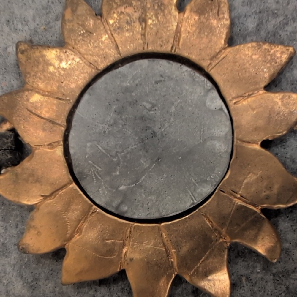 Sunflower Pendant Necklace‎ with Black Cord Boho Sun Charm - Picture 4 of 5